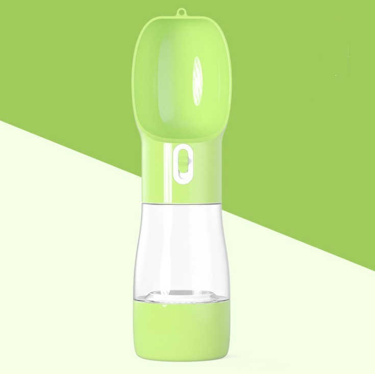 Portable Dog Water Bottle with Food Container for Travel & Walking