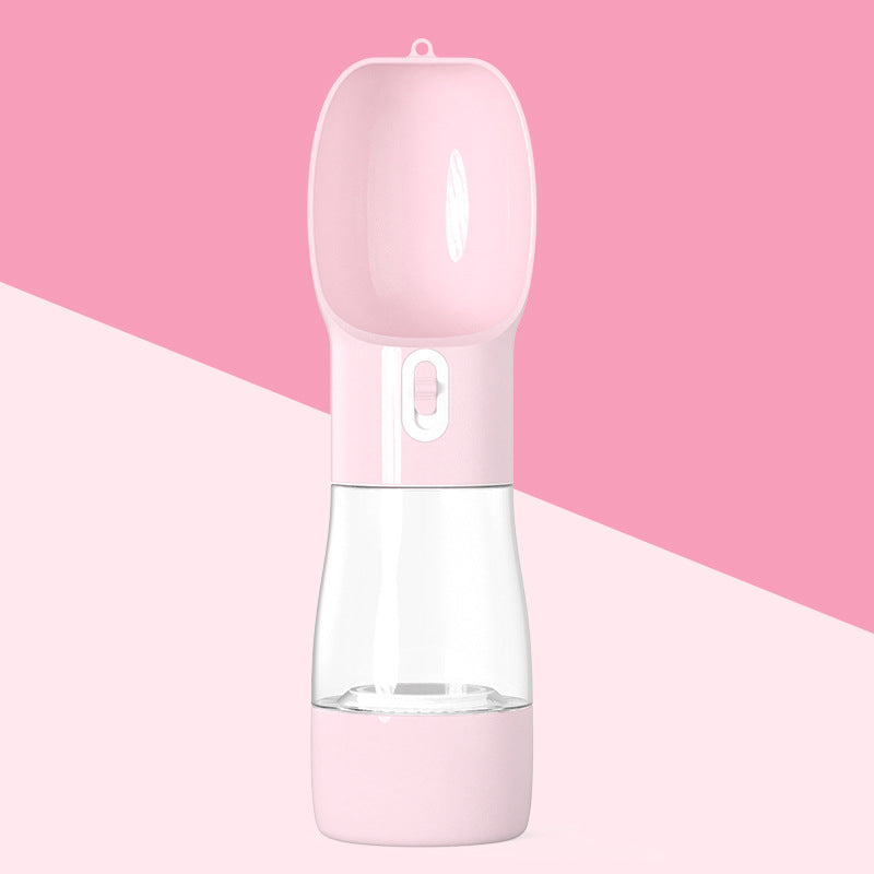 Portable Dog Water Bottle with Food Container for Travel & Walking