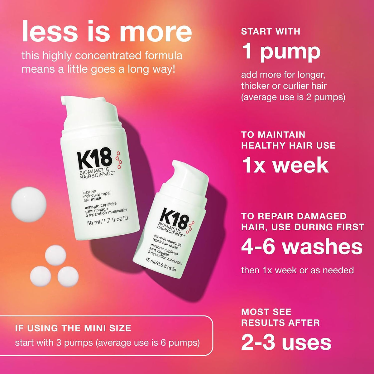 K18 Biomimetic Hairscience Leave-In Molecular Repair Hair Mask 50ml / 1.7 fl oz