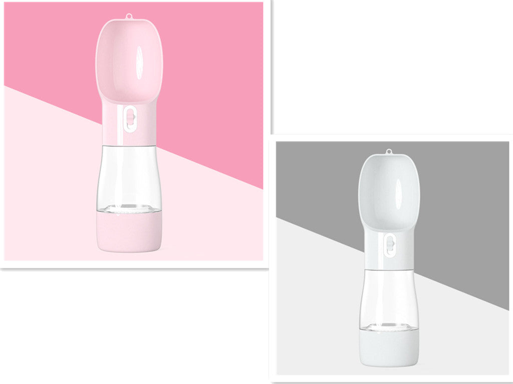 Portable Dog Water Bottle with Food Container for Travel & Walking