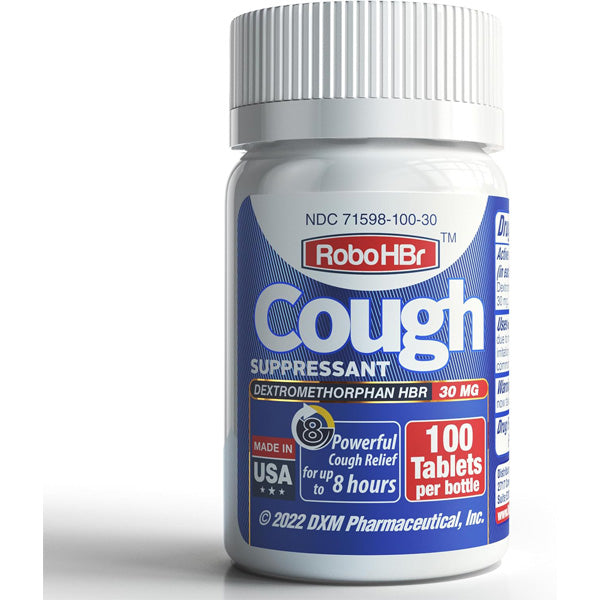 RoboHBr Cough Suppressant Dextromethorphan HBr 30mg – 100 Tablets