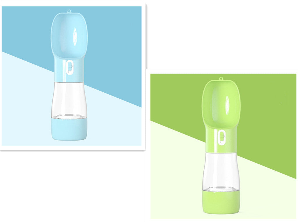 Portable Dog Water Bottle with Food Container for Travel & Walking